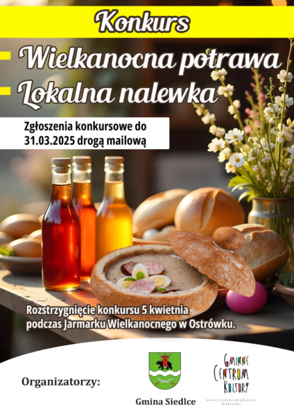 Gmina Siedlce Jarmark Wielkanocny plakat konkursy 2