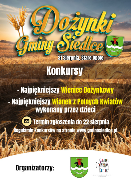 Gmina Siedlce Dożynki Gminy Siedlce 20252